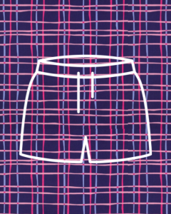 Szorty męskie krata granatowa