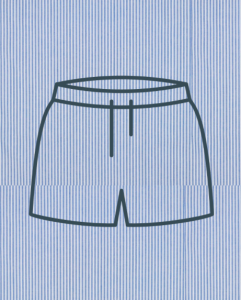 Szorty męskie paski błękit