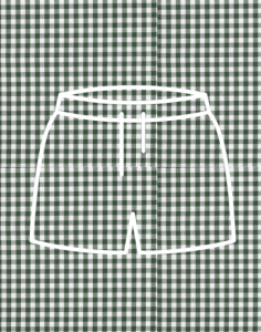 Szorty męskie krata ciemna zieleń