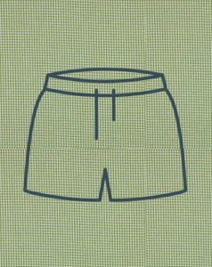 Szorty męskie kratka zielona