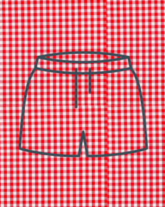 Szorty męskie krata czerwona