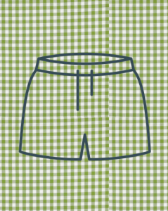 Szorty męskie krata zielona