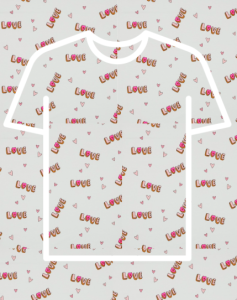 Koszulka dziecięca love białe