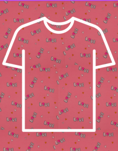 Koszulka dziecięca love róż