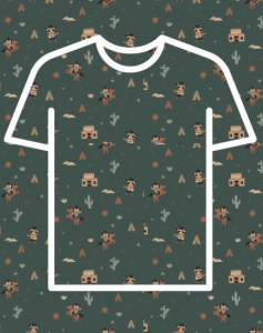 Koszulka dziecięca panda na dzikim zachodzie