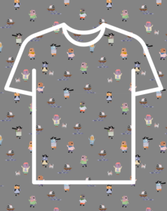 Koszulka dziecięca piraci szary