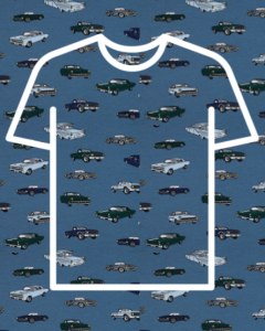 Koszulka męska samochody jeans